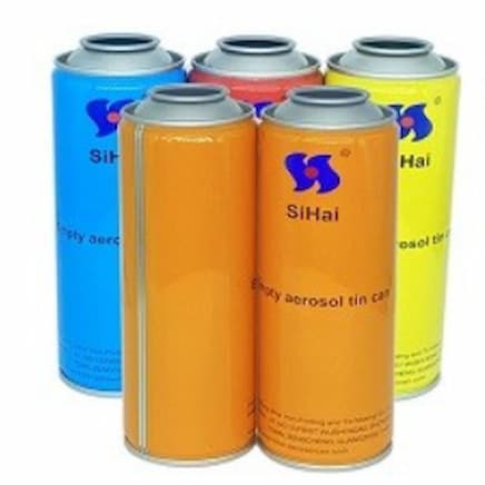 Introdução de latas de aerossol de folha de flandres vazias