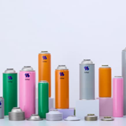 Conjunto de 3 latas de aerossol vazias